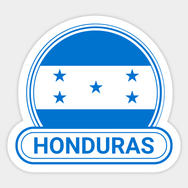 Honduras Country Badge - Honduras Flag Sticker by Yesteeyear